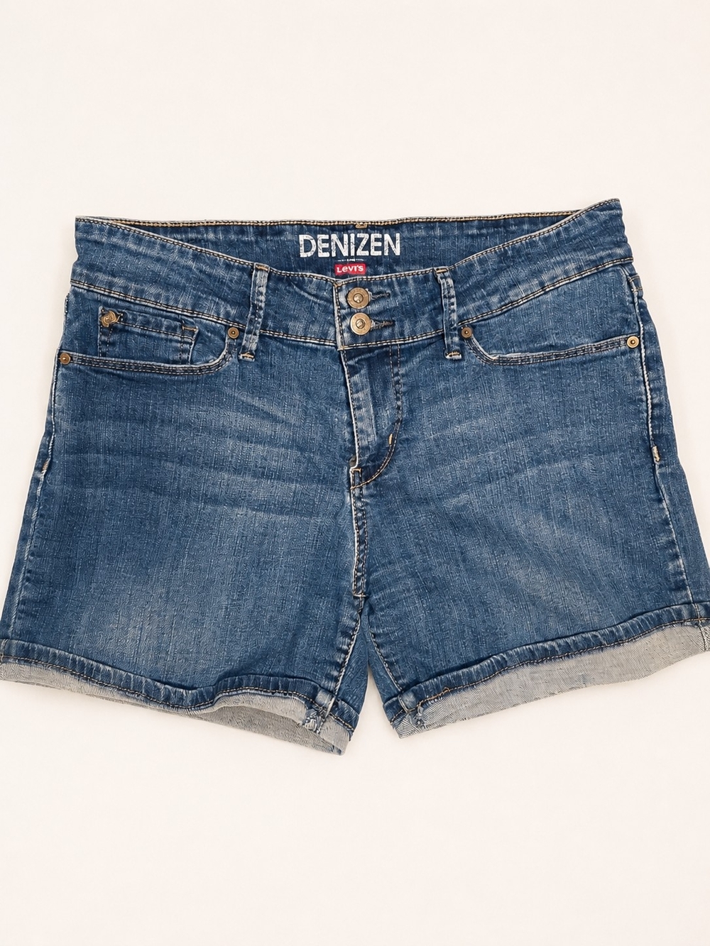 Denizen from Levi's Medium Blue Rolled-Hem Denim Shorts
